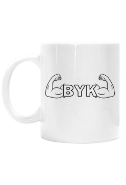 Kubek byk ramiona. Prezent. Siłownia.