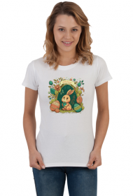 Wiosenna koszulka z królikiem - dla miłośników zwierząt