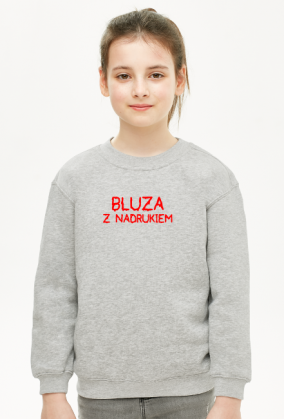 Bluza z nadrukiem (bluza dziewczęca klasyczna)