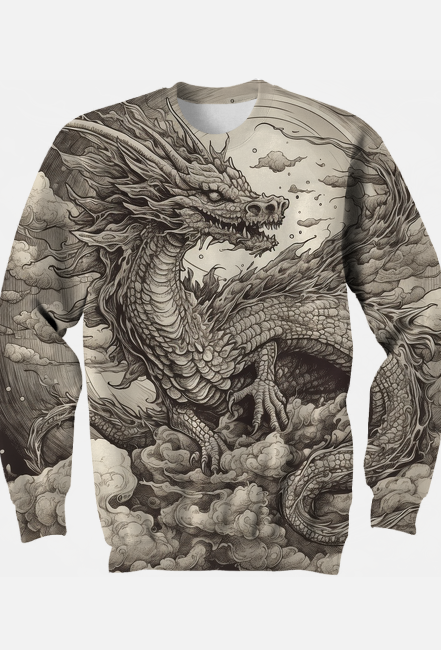 Bluza longsleeve ze smokiem - monochromatyczna