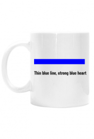 Kubek - thin blue line, strong blue heart