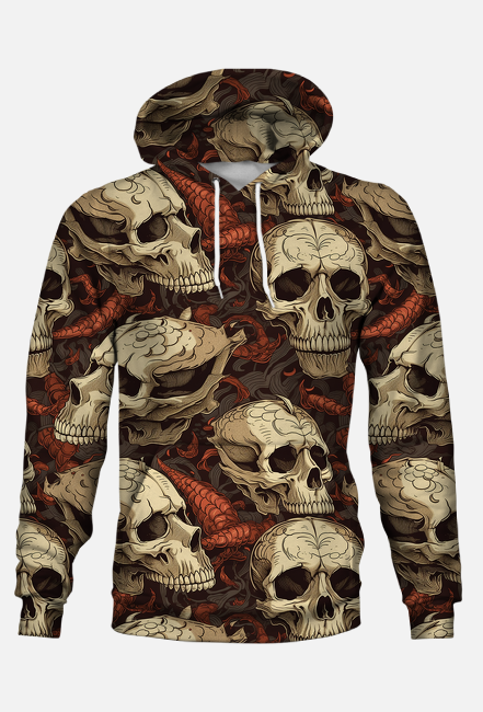 Bluza fullprint - czaszki