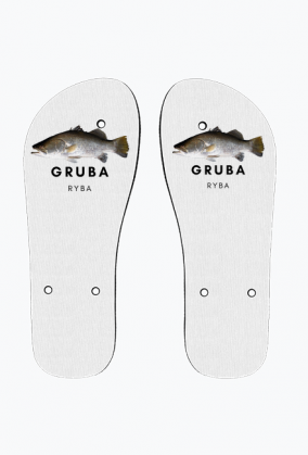 Klapki gruba ryba. Wędkarz. Prezent dla wędkarza.