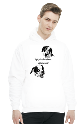 Bluza Kaptur Malkontent Pies Depresant full white