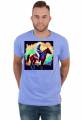 Męska koszulka Astronaut riding a horse 4 Monet (T1-KW4-W14-K7)