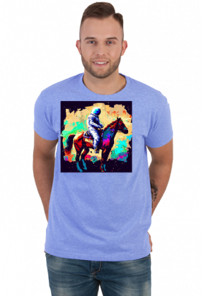 Męska koszulka Astronaut riding a horse 4 Monet (T1-KW4-W14-K7)