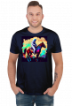 Męska koszulka Astronaut riding a horse 4 Monet (T1-KW4-W14-K7)