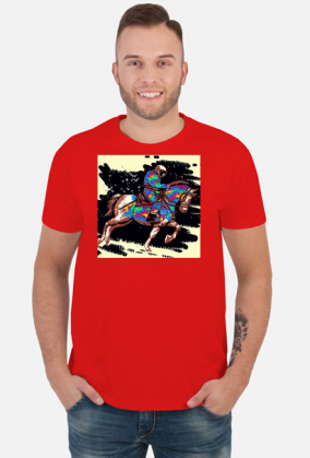 Męska koszulka Astronaut riding a horse 4 Renoir (T1-KW4-W15-K4)