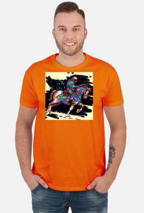 Męska koszulka Astronaut riding a horse 4 Renoir (T1-KW4-W15-K4)