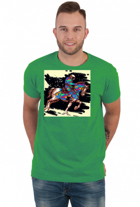 Męska koszulka Astronaut riding a horse 4 Renoir (T1-KW4-W15-K4)