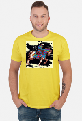 Męska koszulka Astronaut riding a horse 4 Renoir (T1-KW4-W15-K4)