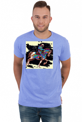 Męska koszulka Astronaut riding a horse 4 Renoir (T1-KW4-W15-K4)