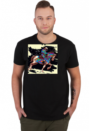 Męska koszulka Astronaut riding a horse 4 Renoir (T1-KW4-W15-K4)