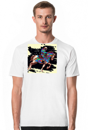 Męska koszulka Astronaut riding a horse 4 Renoir (T1-KW4-W15-K4)