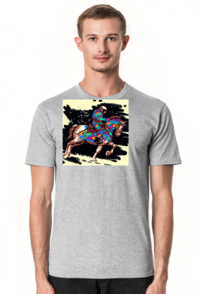 Męska koszulka Astronaut riding a horse 4 Renoir (T1-KW4-W15-K4)