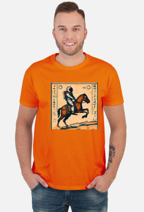 Męska koszulka Astronaut riding a horse 7  (T1-KW4-W16-K2)