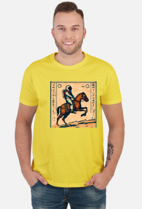 Męska koszulka Astronaut riding a horse 7  (T1-KW4-W16-K2)