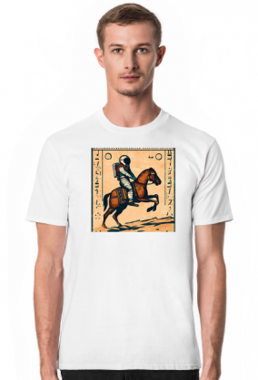 Męska koszulka Astronaut riding a horse 7  (T1-KW4-W16-K2)