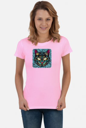 Damska koszulka Cat Arabic Style 1 (T2-KW11-W89-K9)