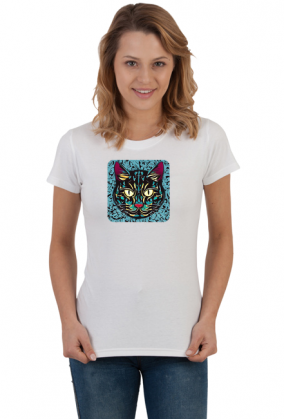 Damska koszulka Cat Arabic Style 1 (T2-KW11-W89-K9)