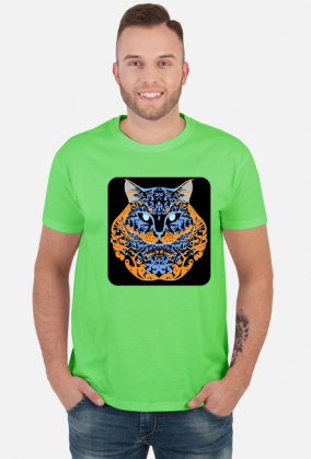 Męska koszulka Cat Arabic Style 5 (T1-KW11-W93-K2)