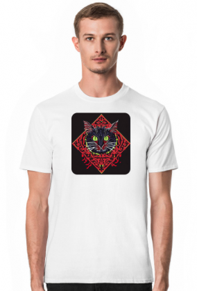 Męska koszulka Cat Arabic Style 7 (T1-KW11-W95-K2)