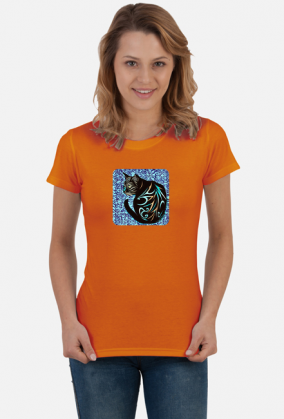 Damska koszulka Cat Arabic Style 6 (T2-KW11-W94-K7)