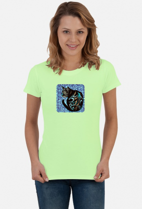 Damska koszulka Cat Arabic Style 6 (T2-KW11-W94-K7)