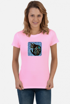 Damska koszulka Cat Arabic Style 6 (T2-KW11-W94-K7)