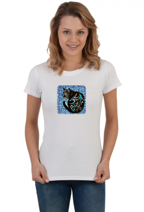 Damska koszulka Cat Arabic Style 6 (T2-KW11-W94-K7)