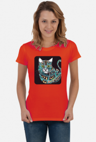 Damska koszulka Cat Arabic Style 10 (T2-KW11-W98-K6)