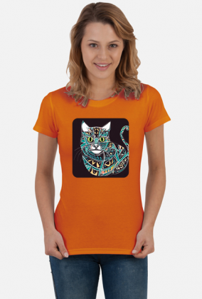 Damska koszulka Cat Arabic Style 10 (T2-KW11-W98-K6)