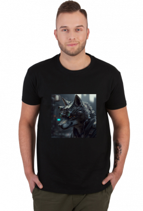 Fantasy wilk cyberwarrior