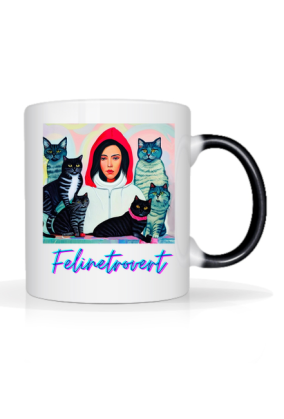 Kubek dla Introwertyka i miłośnika kotów