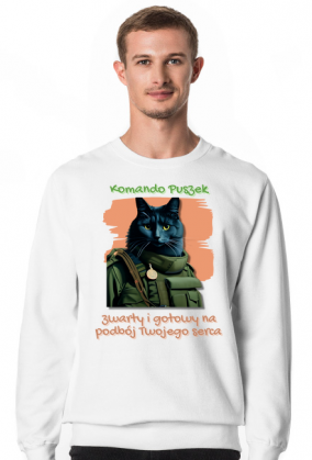 Zabawna bluza z motywem kota.