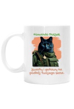 Zabawny kubek z motywem kota.
