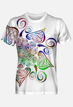 T shirt Mandala Swirl 001