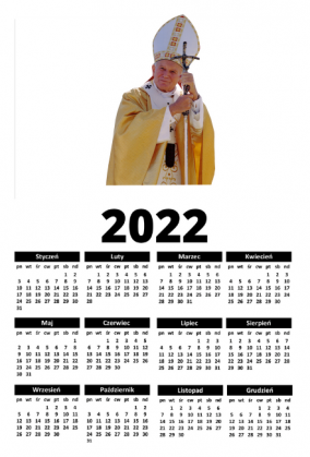 Kalendarz z Janem Pawłem II - Jan Paweł II 2022