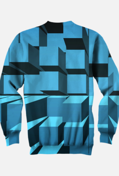 Meska bluza bez kaptura full print Klocki