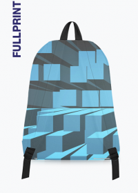 Niebieski plecak full print Klocki