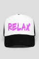 CZAPKA RELAX PINK TEXT