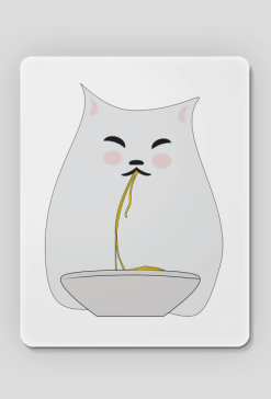 Podkładka pod Myszkę – kot jedzący spaghetti
