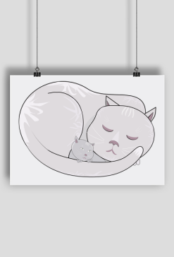 Plakat A2 Poziomy – kotki