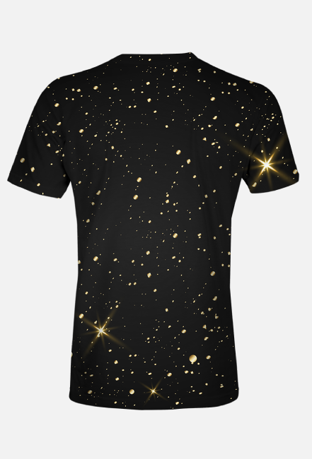 Koszulka full print T-Shirt Czarne gwiezdziste niebo