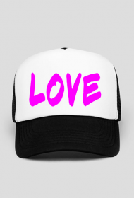 CZAPKA LOVE PINK TEXT