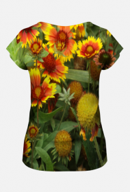 Kwiaty żółto czerowne