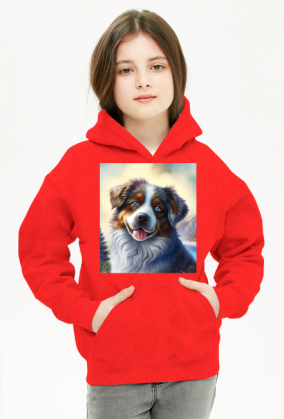 Bluza dziecieca z kapturem Owczarek australijski