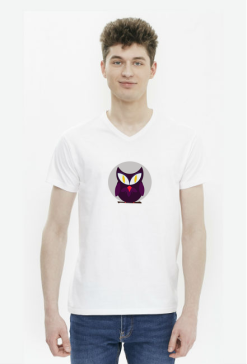 Koszulka Męska V-neck – sówka