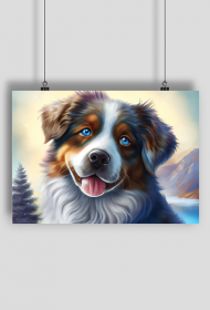 Duzy plakat A1 poziomy Owczarek australijski