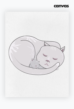 Materiał Canvas Pion A2 – kotki